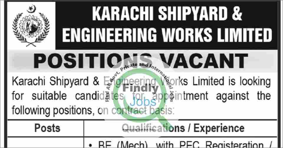 Karachi Shipyard and Engineering Works KSEW Jobs March 2024
