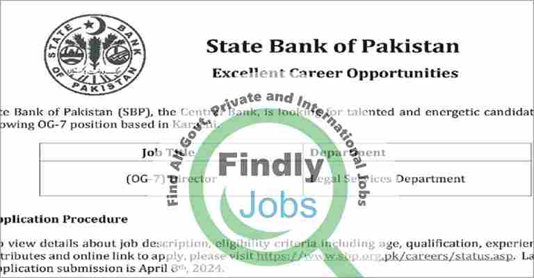 State Bank of Pakistan SBP Jobs March 2024