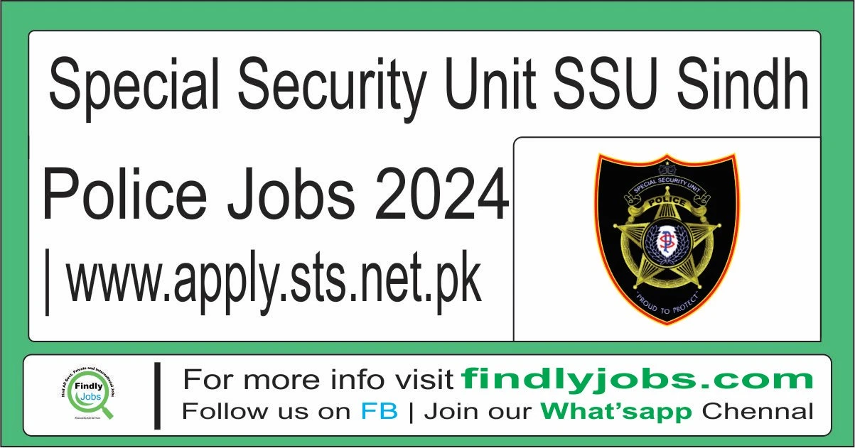 Special Security Unit SSU Sindh Police Jobs 2024 www.apply.sts.net.pk